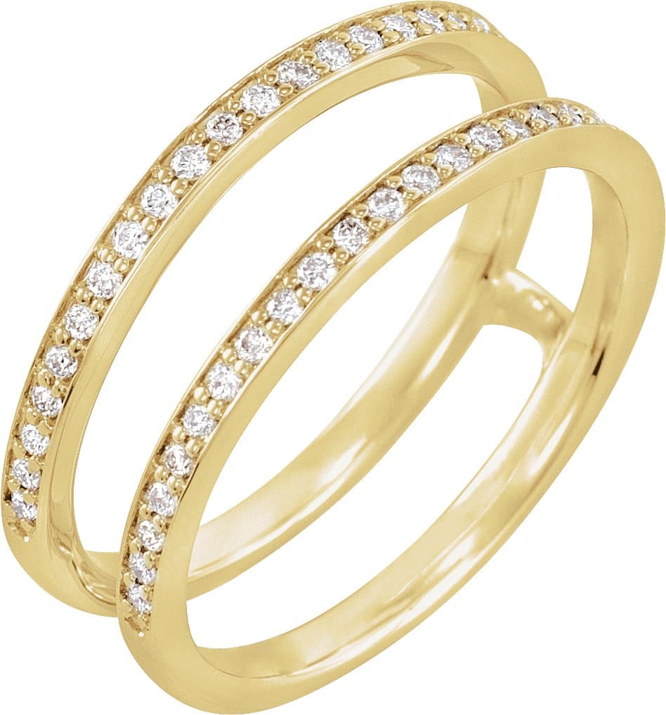 14K Rose 1/5 CTW Lab Grown Diamond Ring Guard