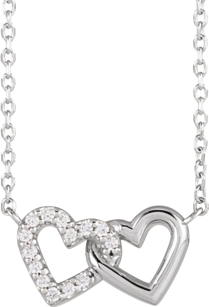 Interlocking Heart Necklace or Center