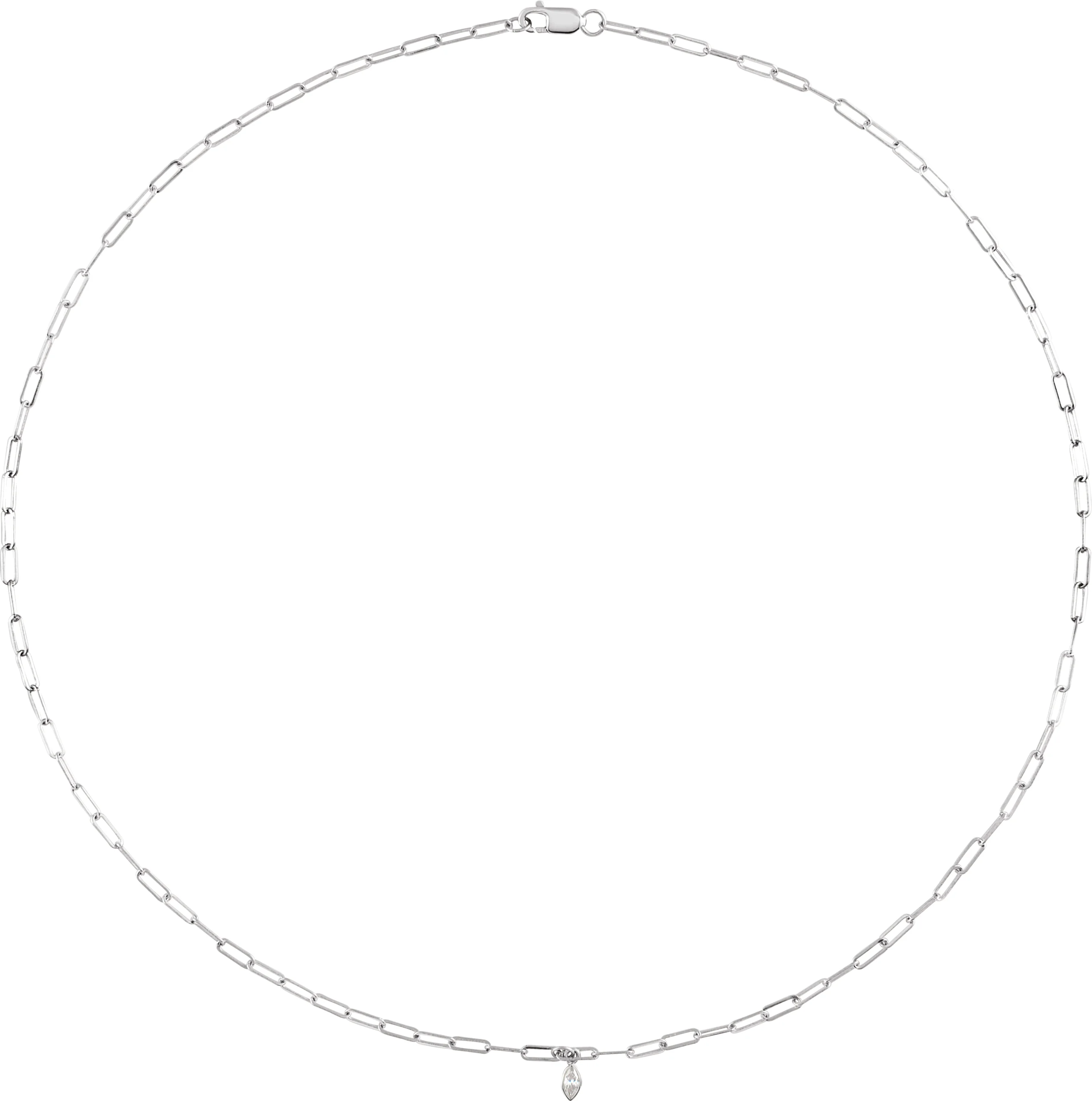 Micro Bezel-Set Necklace