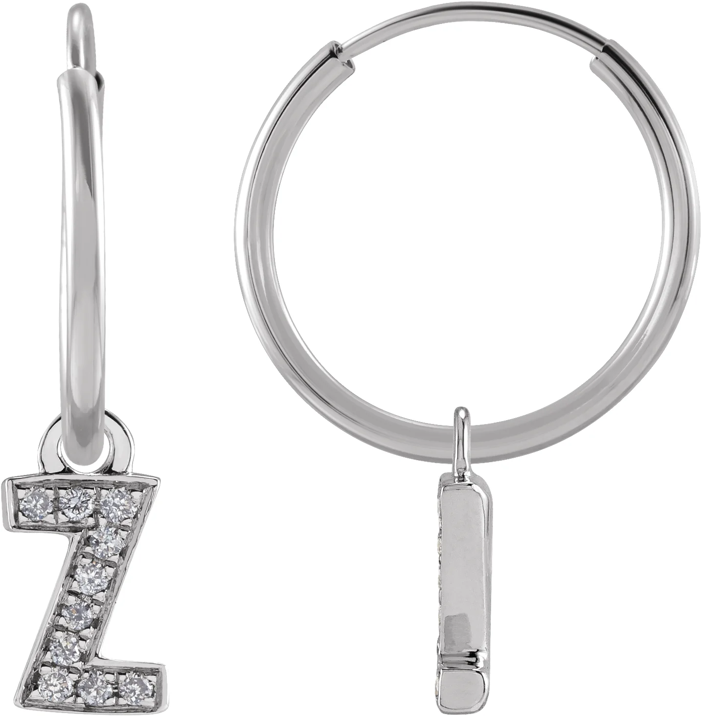 Initial Hoop Earrings