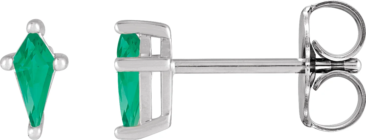 Shield 4-Prong Stud Earrings