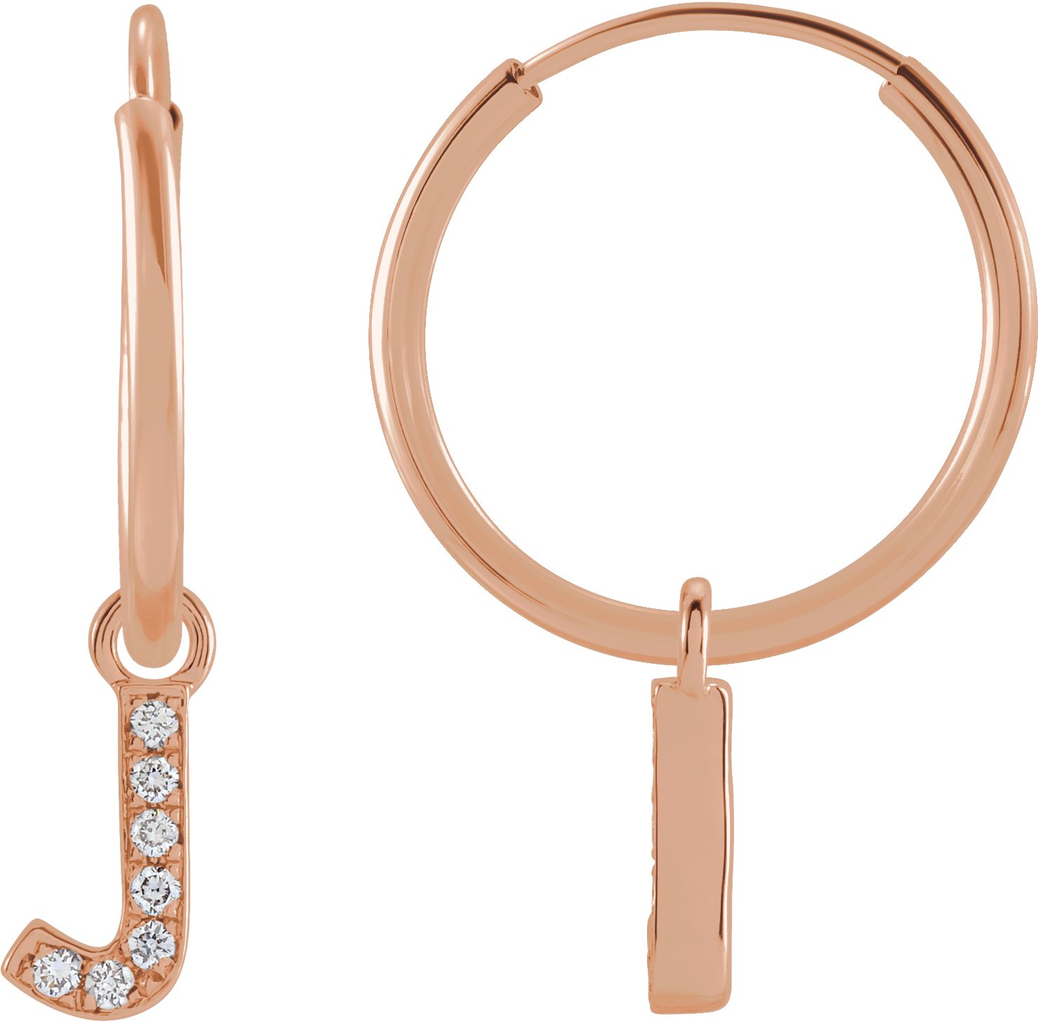 Initial Hoop Earrings