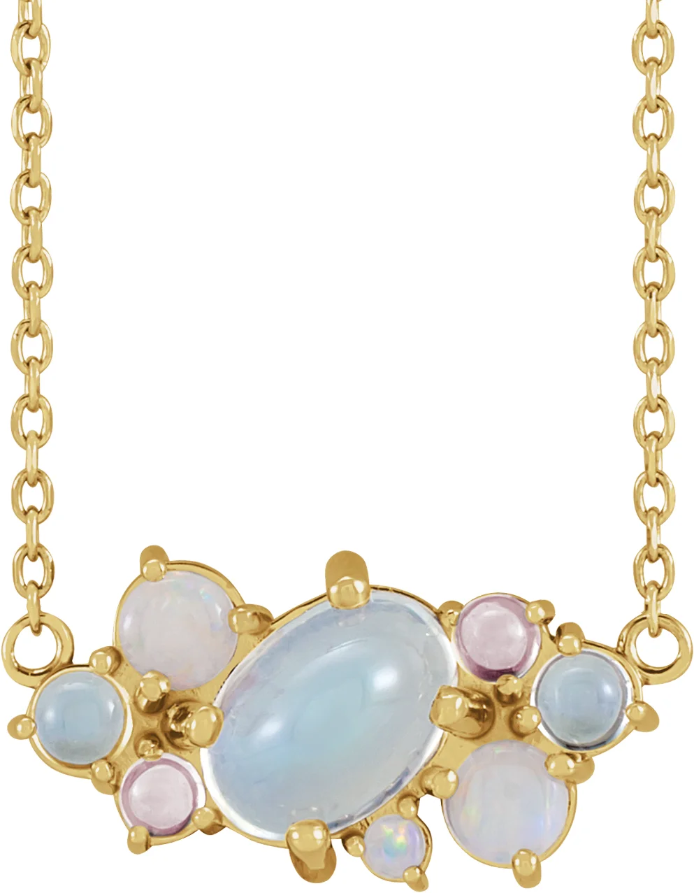 Cabochon Scattered Necklace