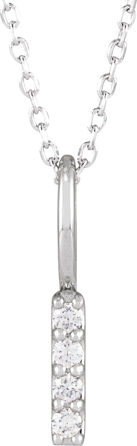 Vertical Bar Necklace or Charm/Pendant