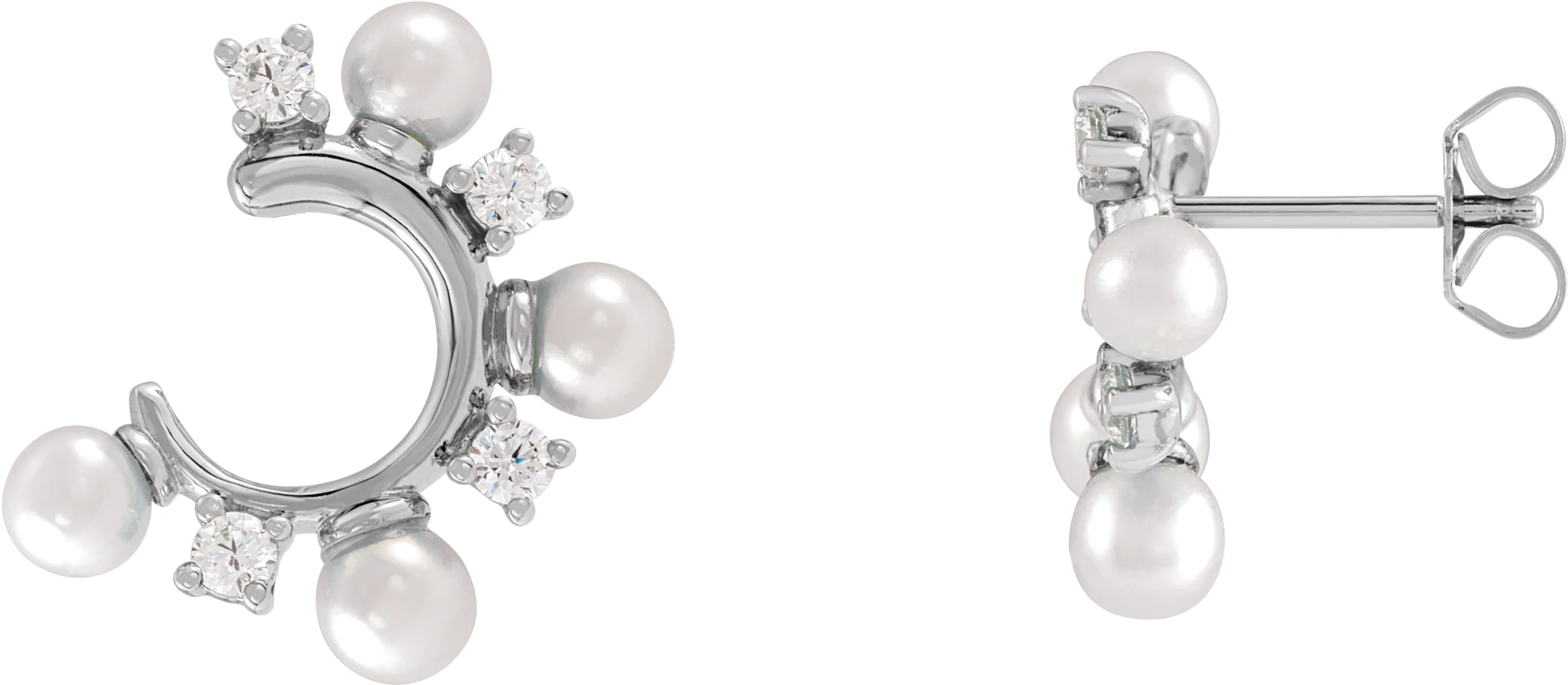 Pearl Hoop Earrings