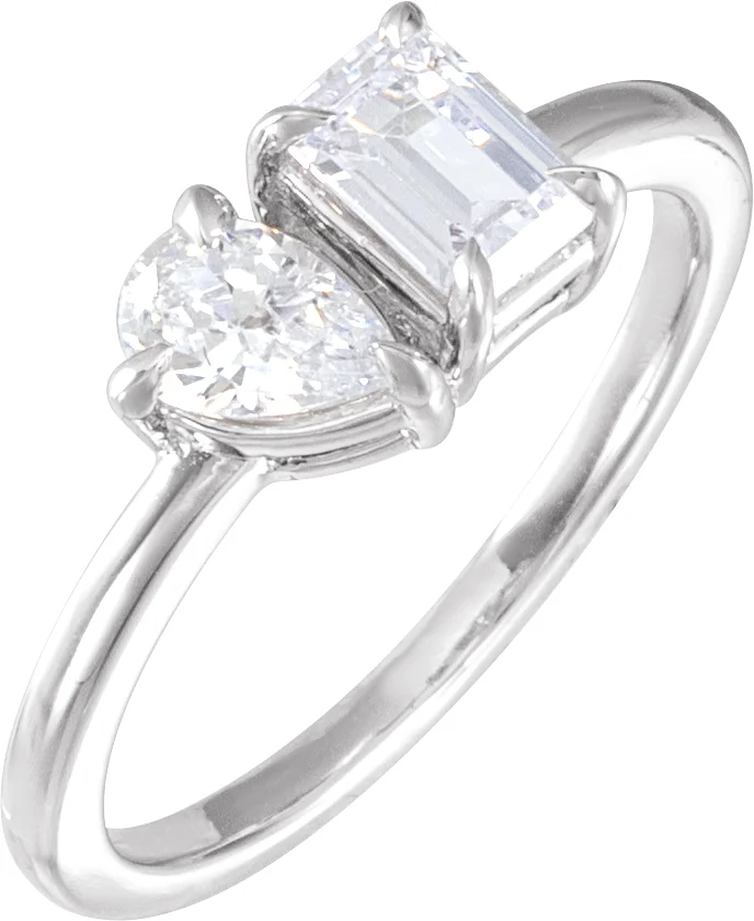 Lab-Grown Diamond Two-Stone Ring