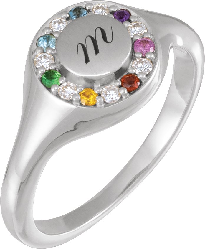 Halo-Style Signet Ring