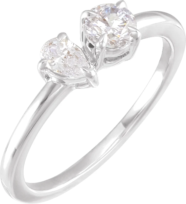 Lab-Grown Diamond Two-Stone Ring