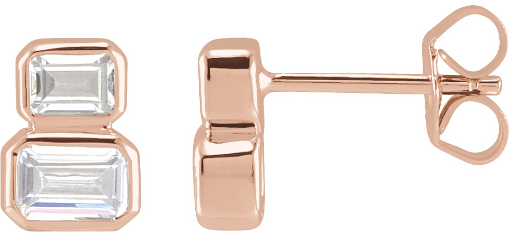Lab-Grown Diamond Two-Stone Stud Earrings