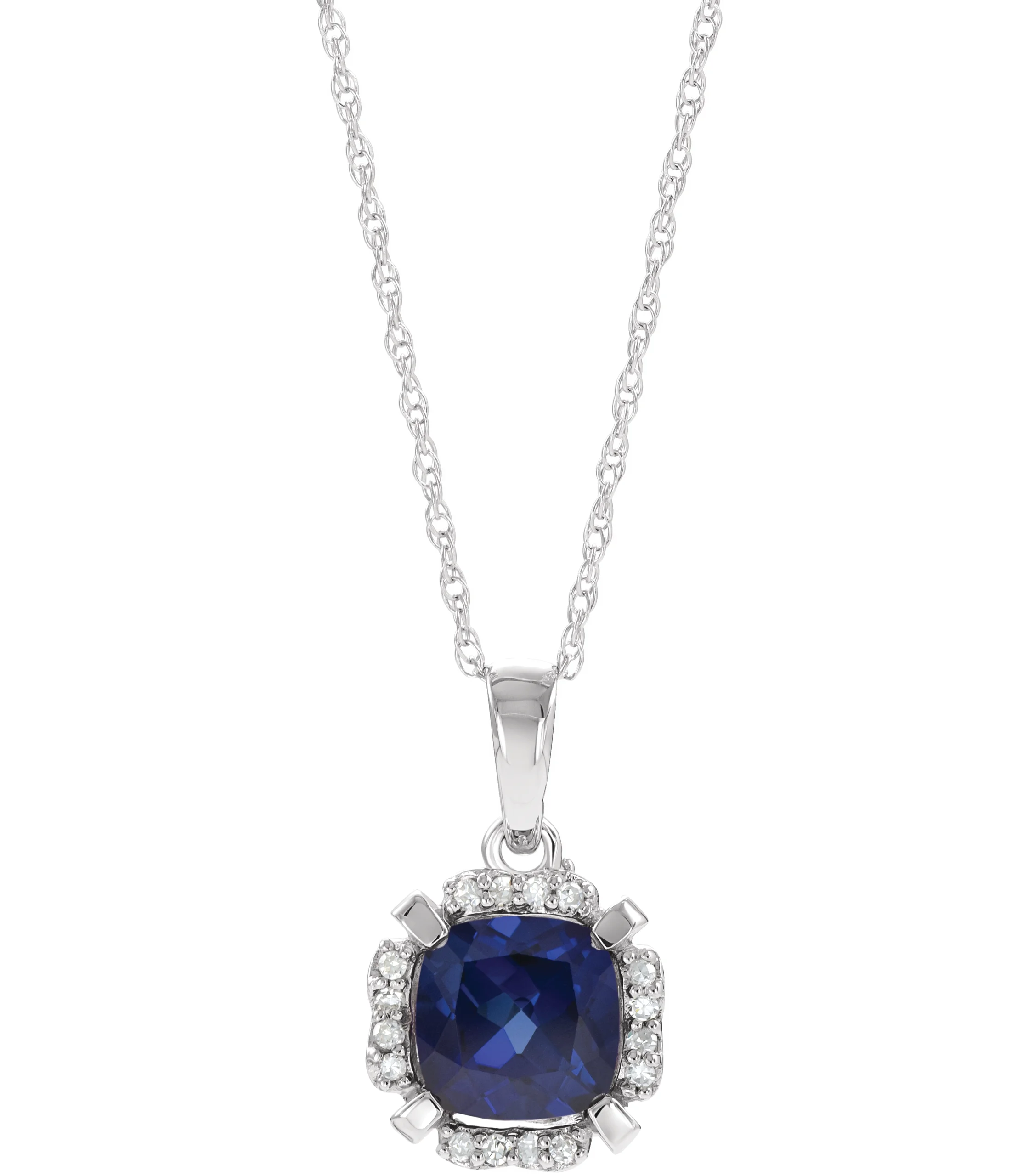 Halo-Style Birthstone Necklace