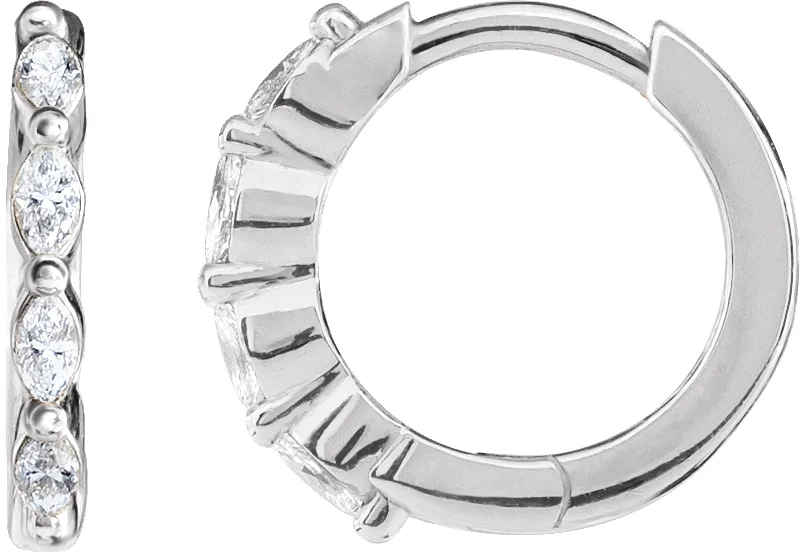 Marquise Hoop Earrings