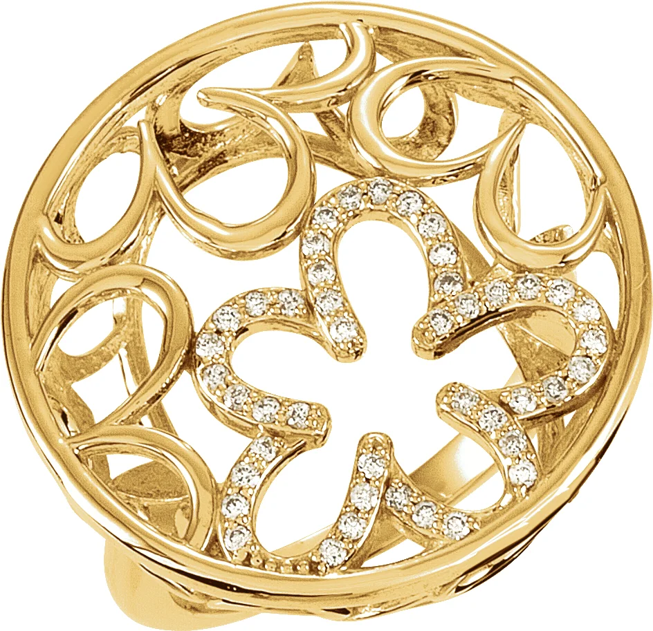 Accented Floral Ring