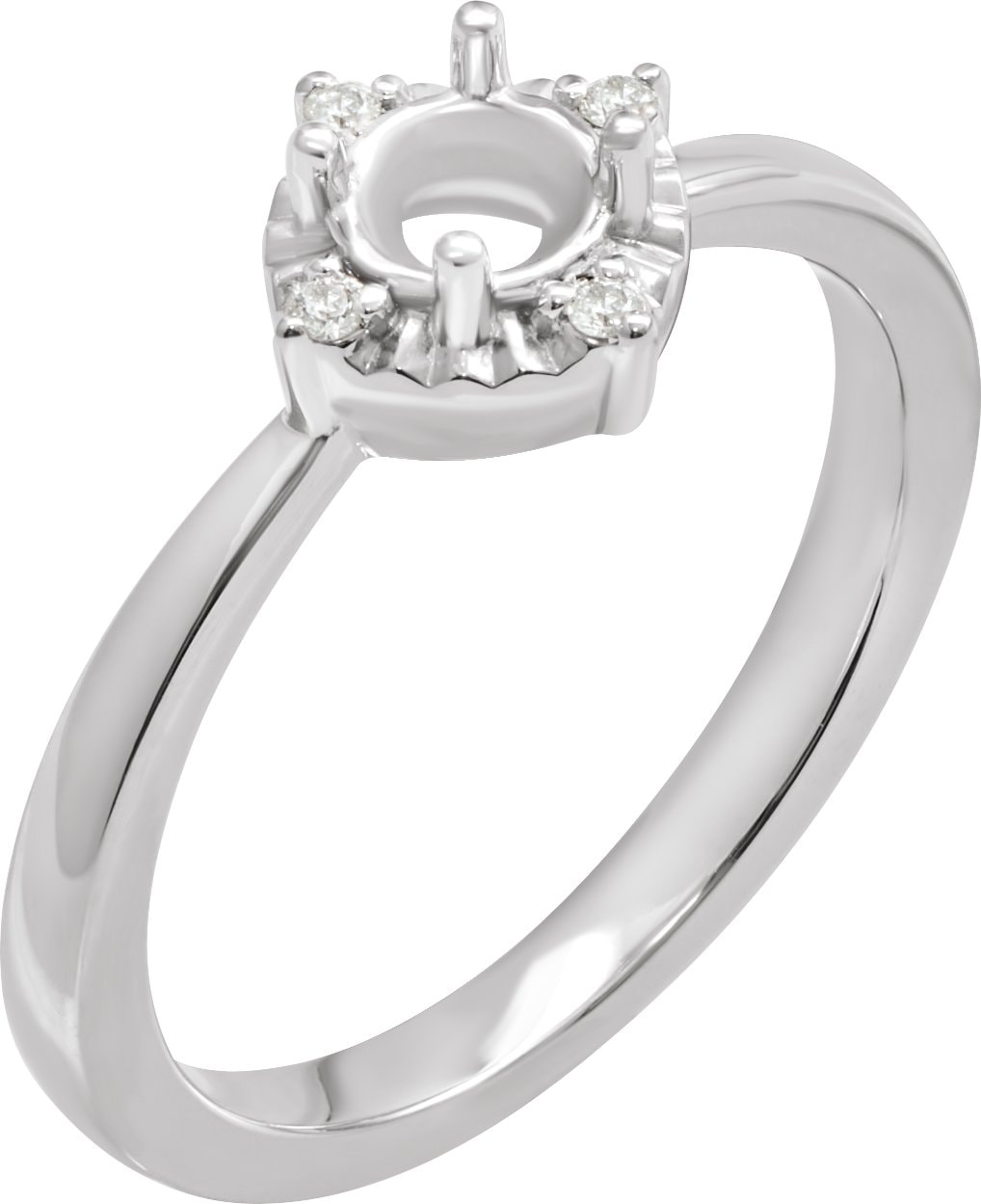 Halo-Style Birthstone Ring