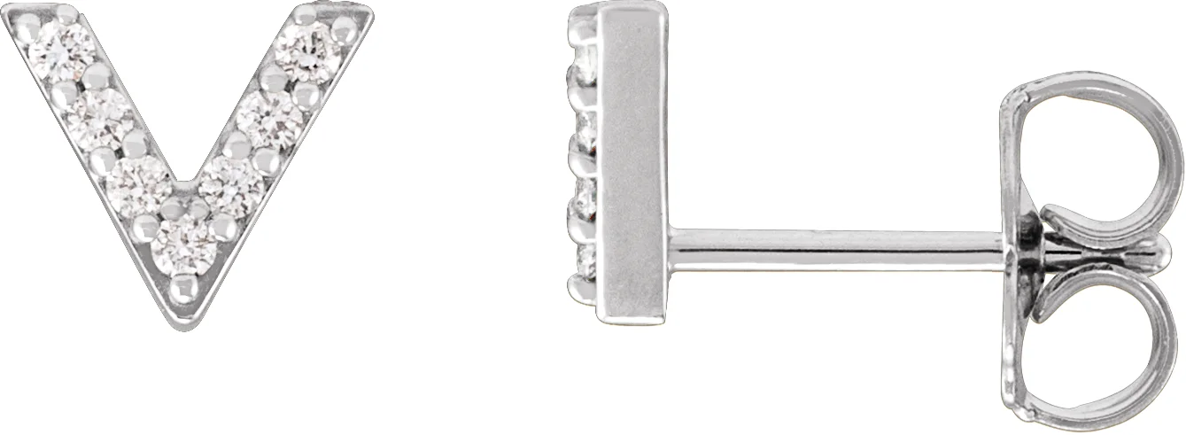Accented V Earrings