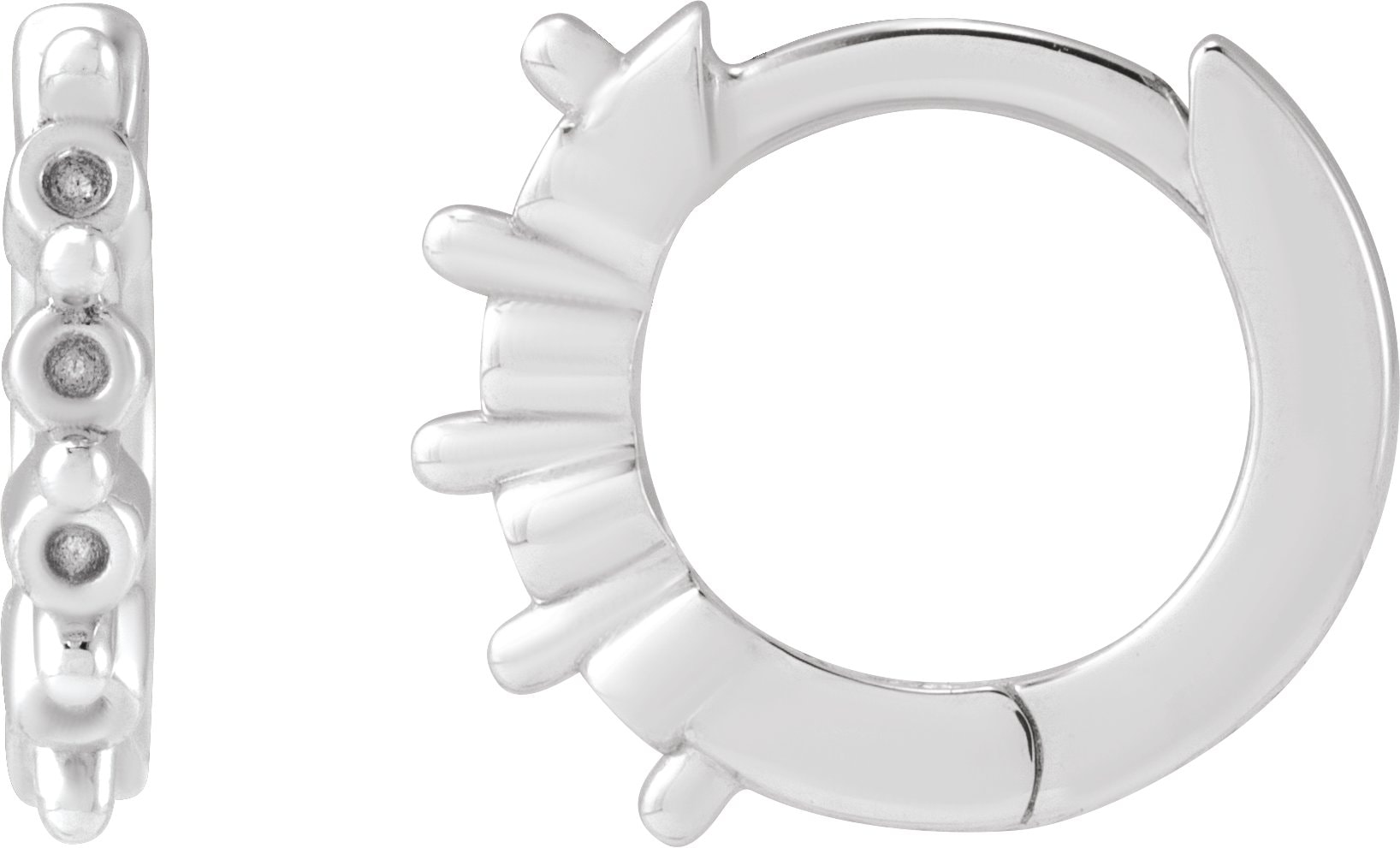 Accented Hinged Hoop Earrings
