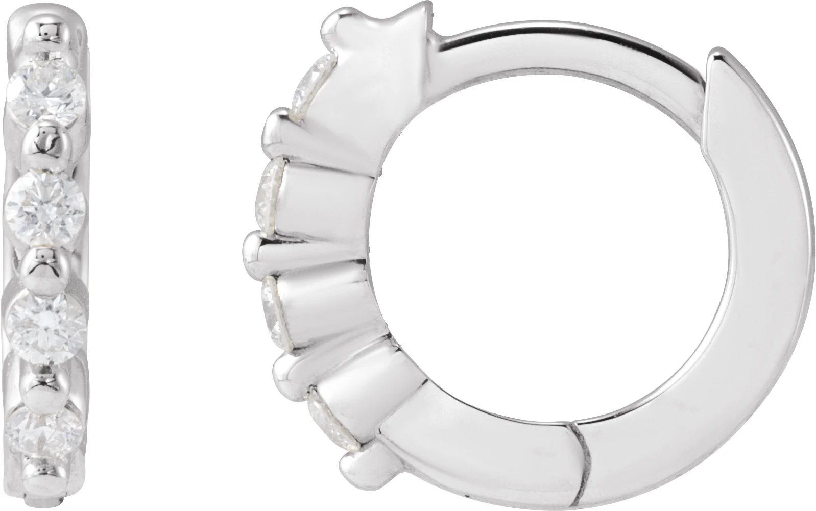 Accented Hinged Hoop Earrings