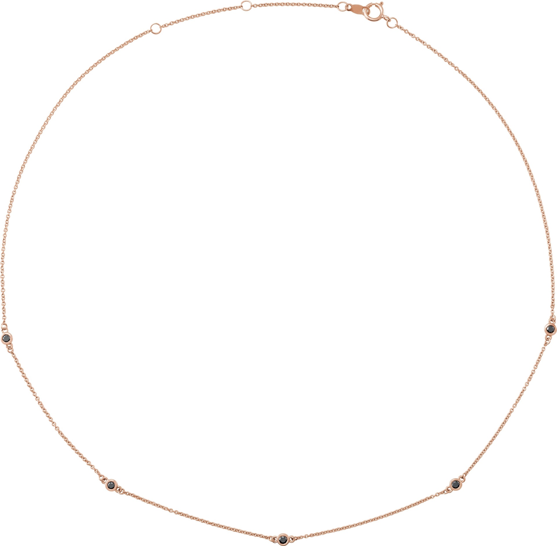 Bezel-Set Station Necklace