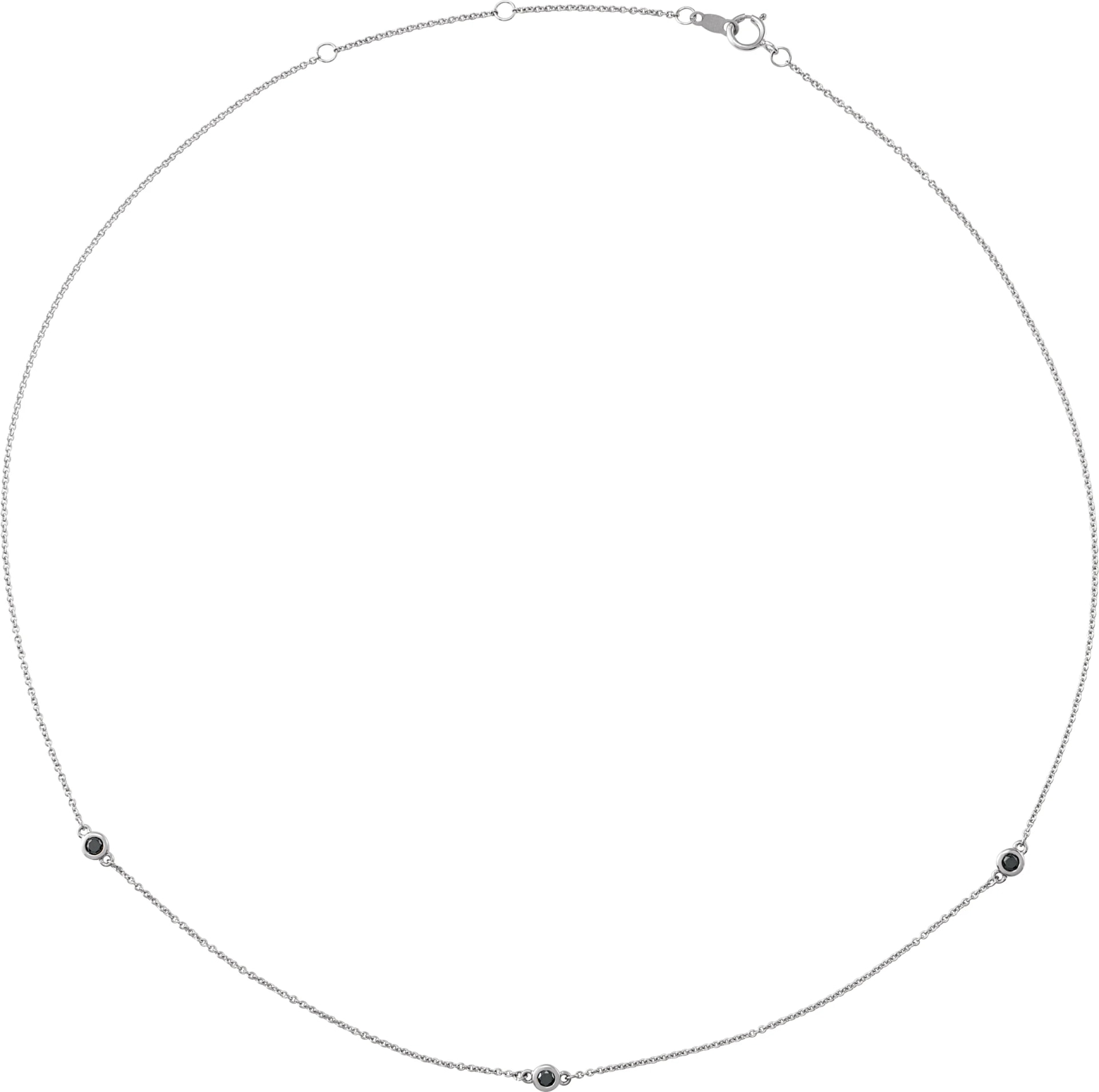 Bezel-Set Station Necklace