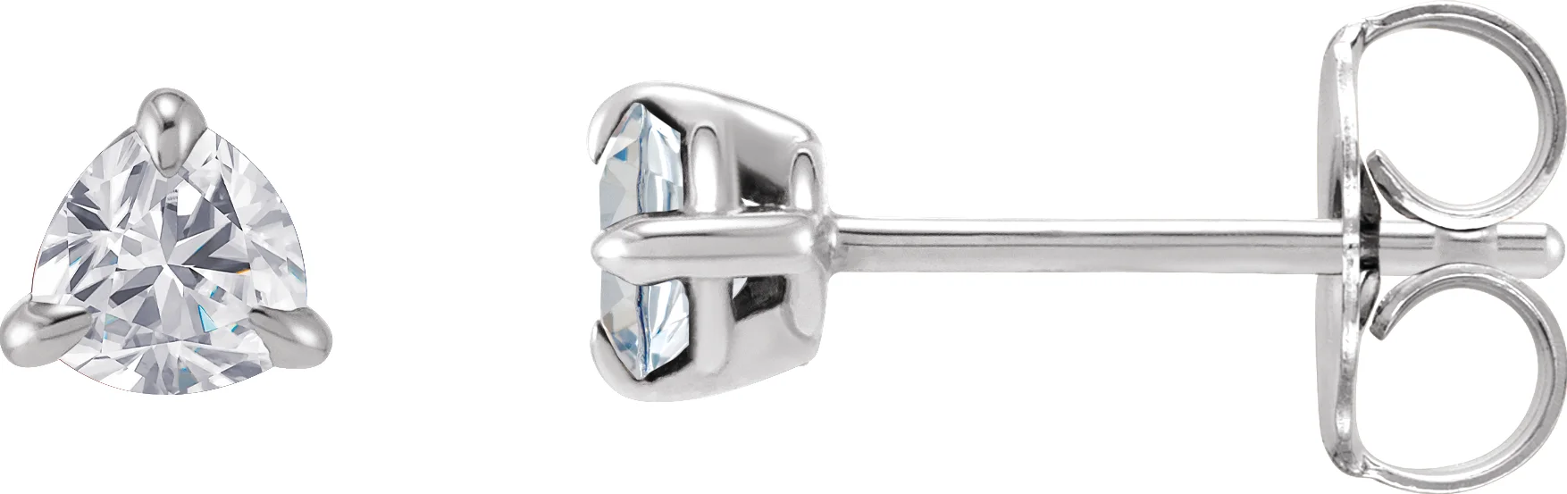 Trillion 3-Prong Claw Earrings