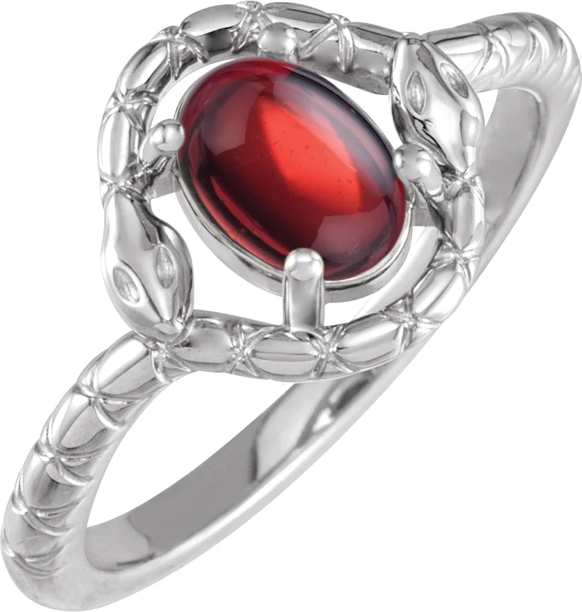 Cabochon Snake Ring