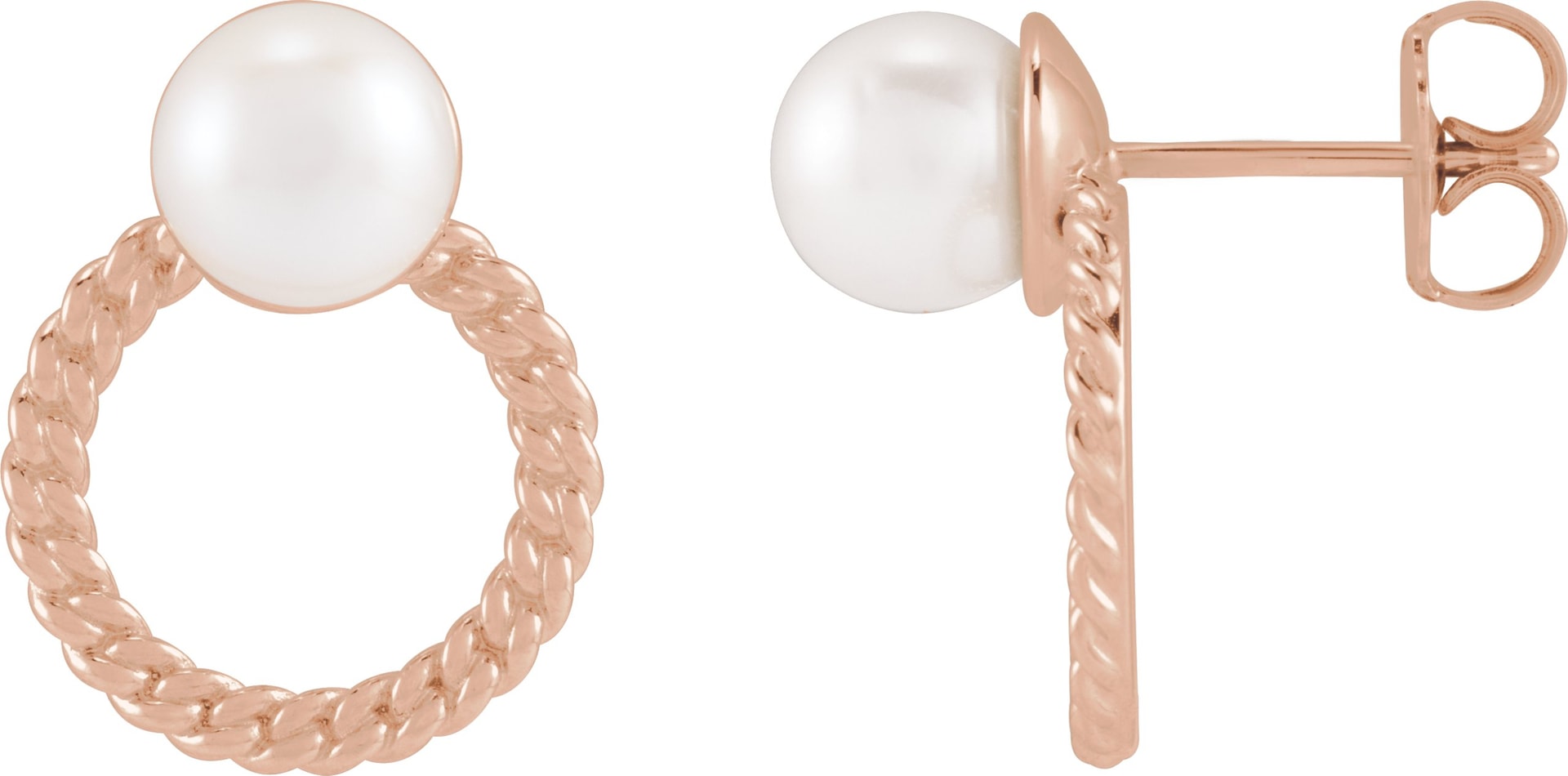 Pearl & Chain Earrings