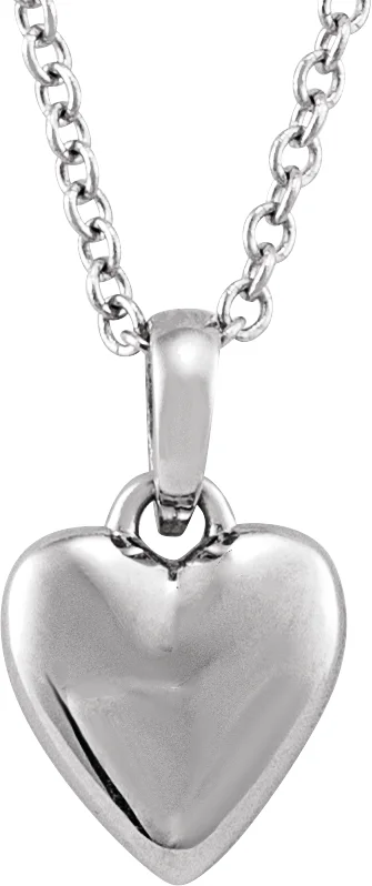 Puffed Heart Necklace