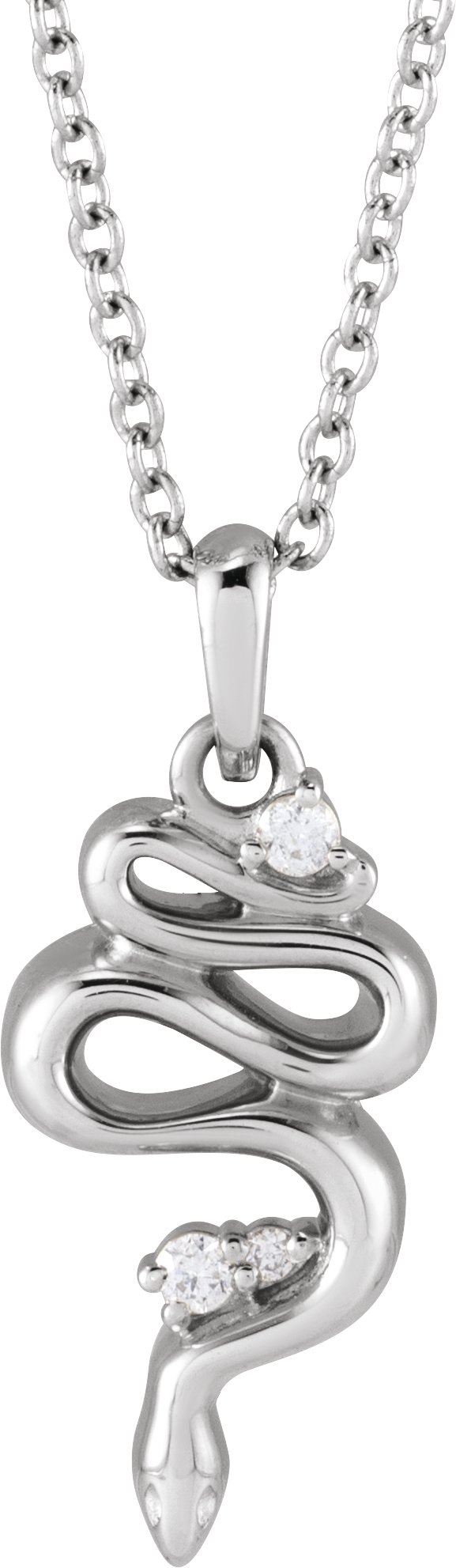 Accented Serpent Necklace or Pendant