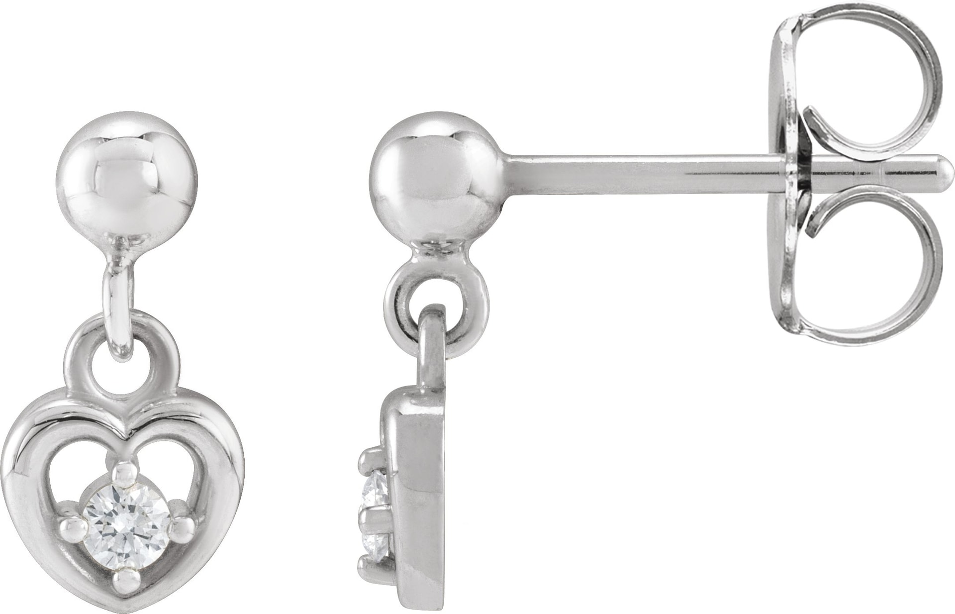 Accented Heart Earrings