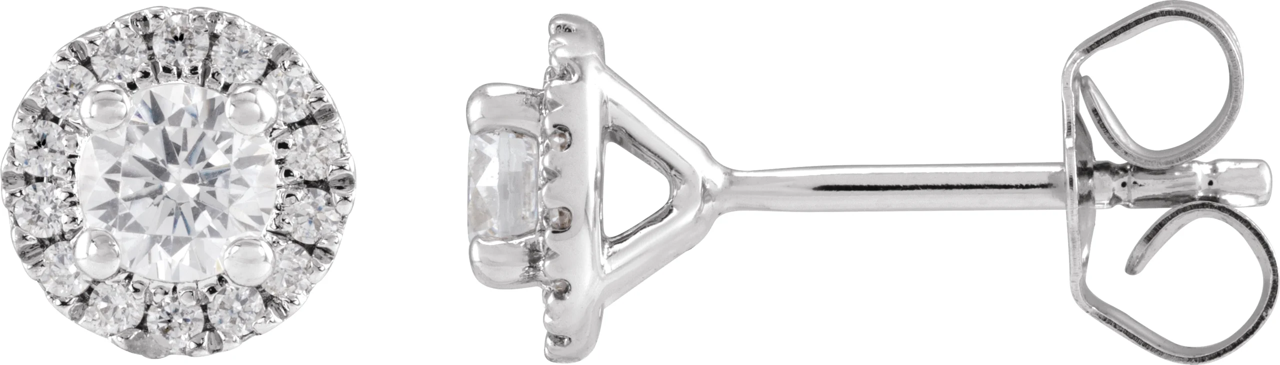 Cocktail-Style Halo-Style Stud Earrings