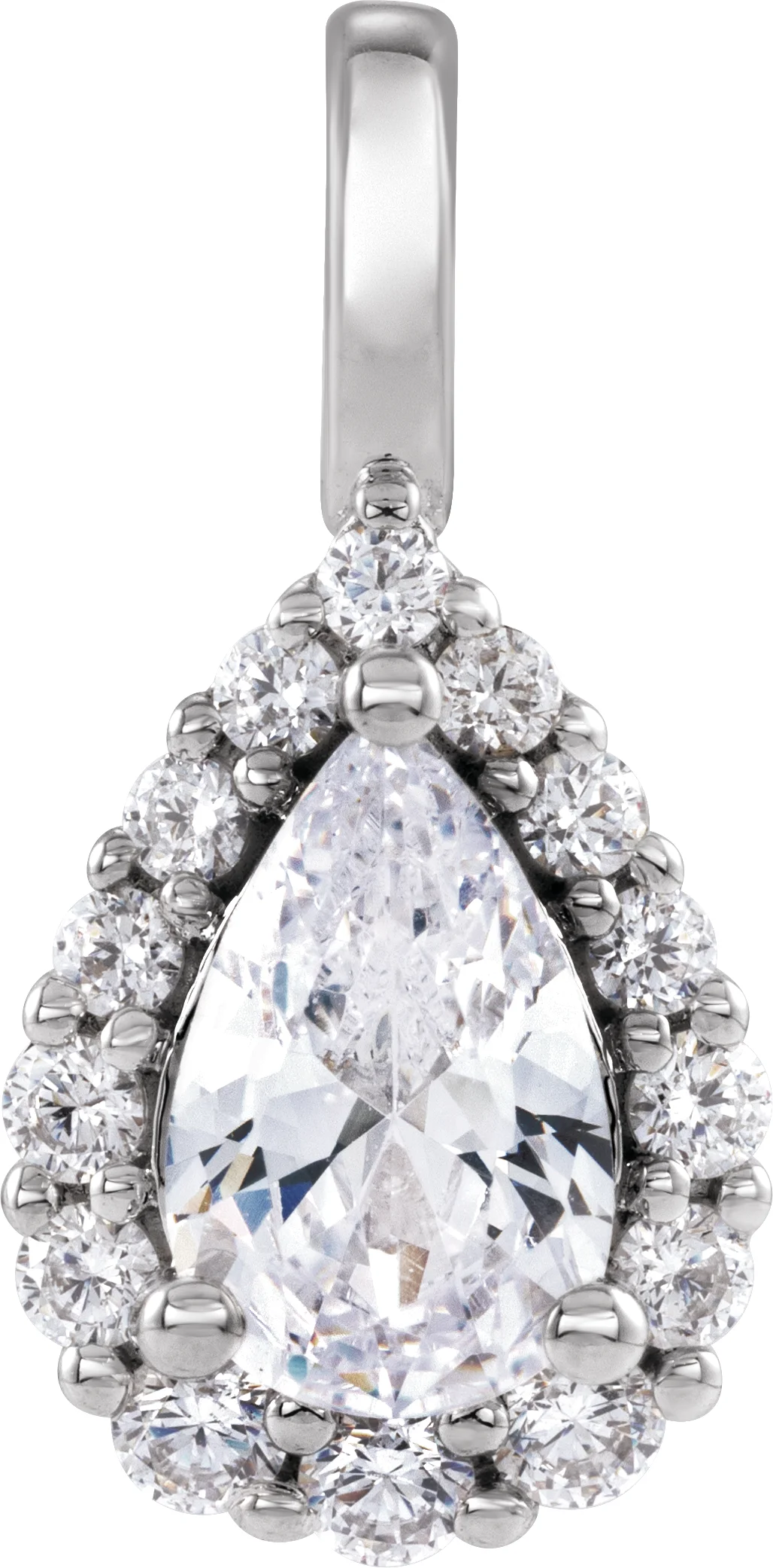 Lab-Grown Diamond Halo-Style Pendant