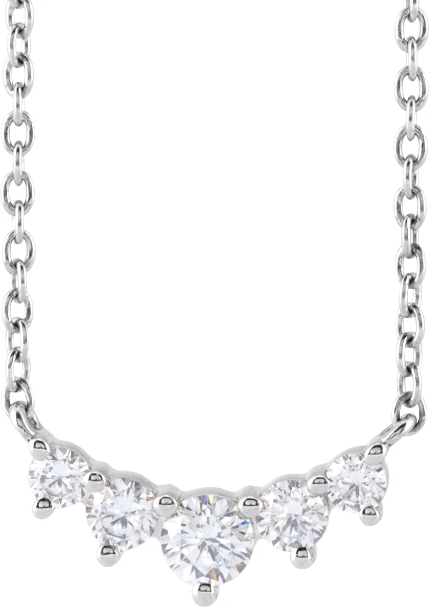 Lab-Grown Diamond Graduated Necklace