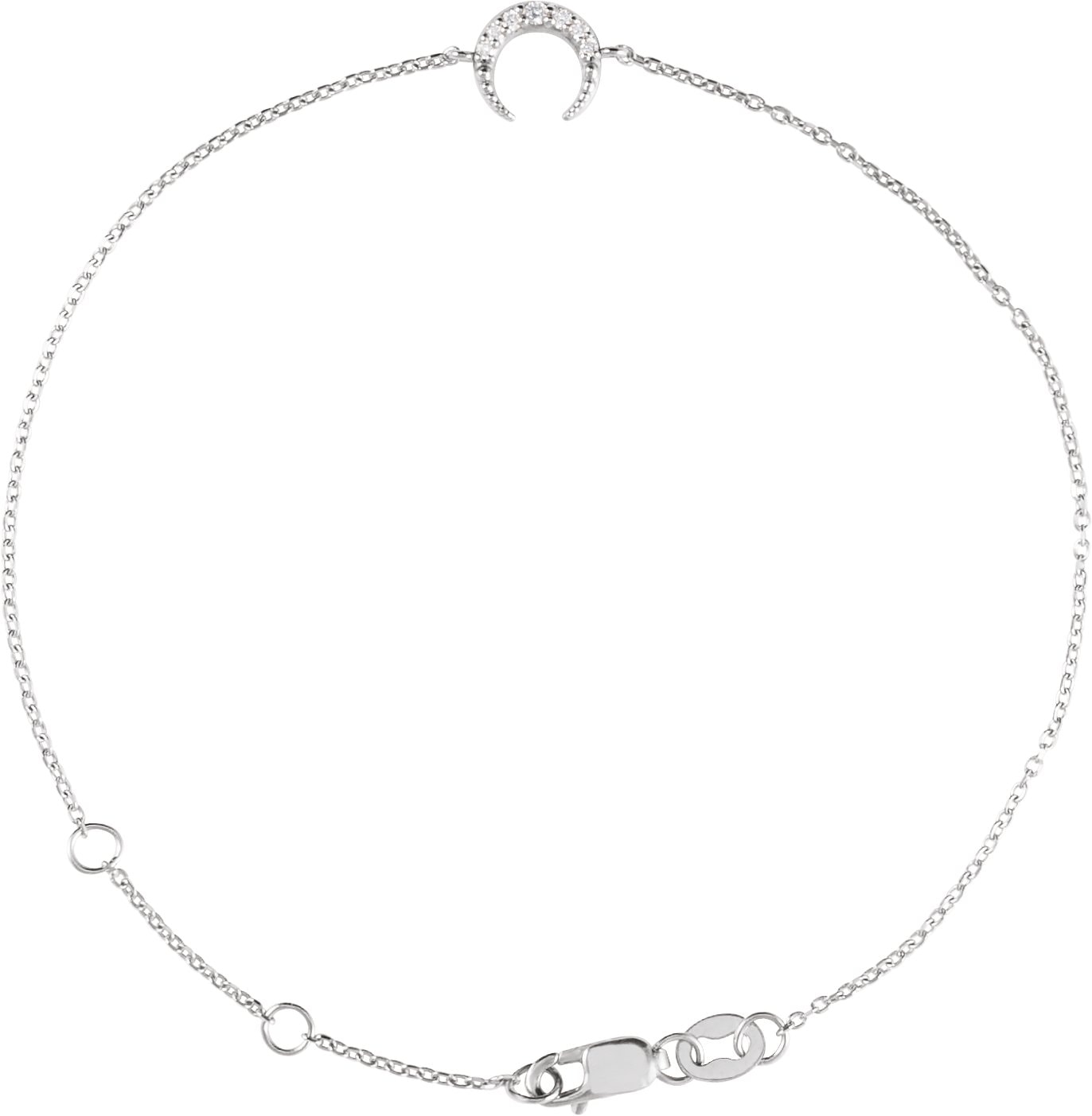 Accented Crescent Moon Bracelet