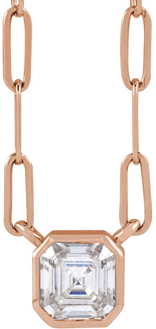 Solitaire Necklace in 14K Rose Gold