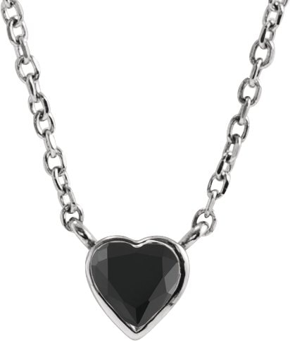 Heart Bezel-Set Necklace