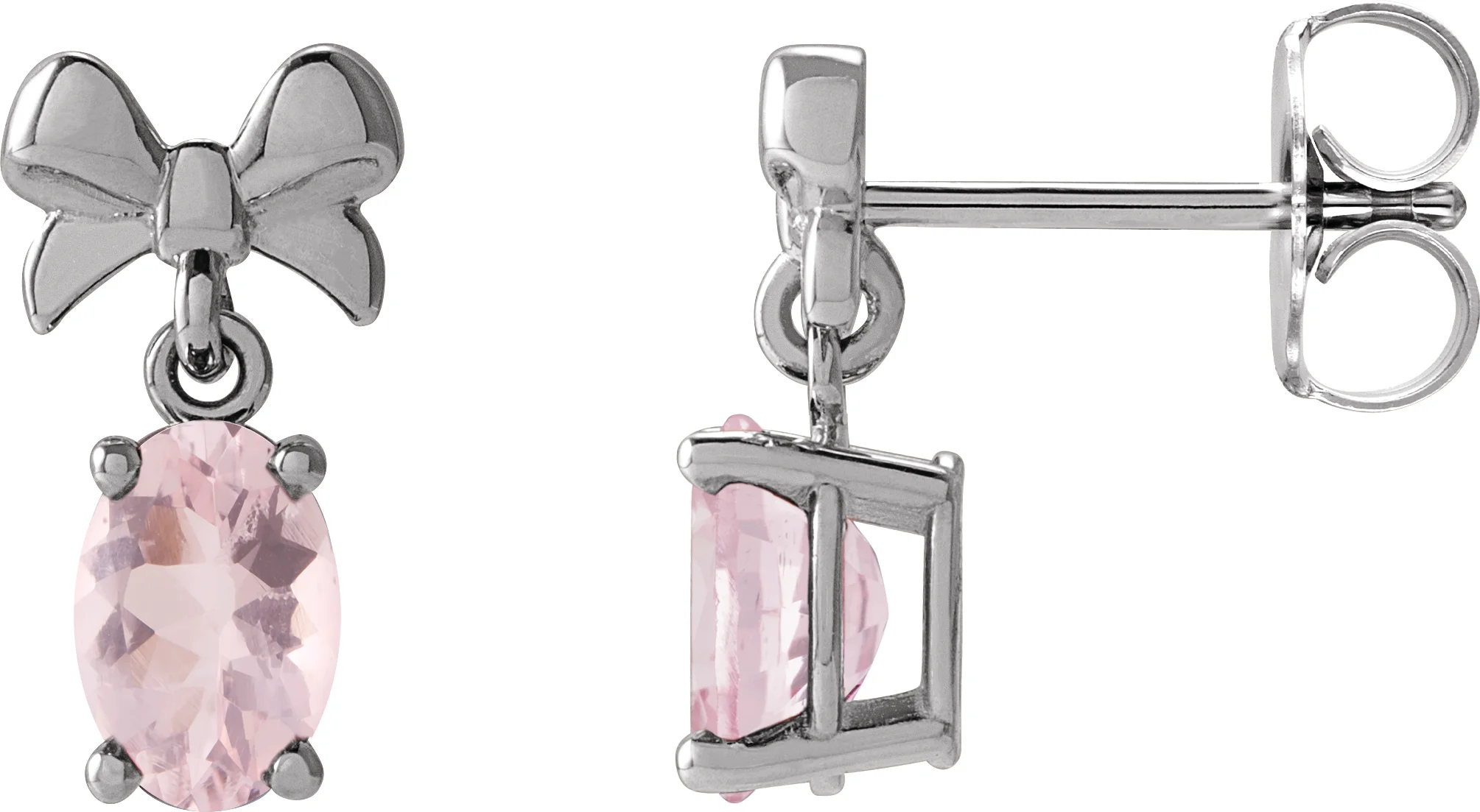 Solitaire Bow Earrings