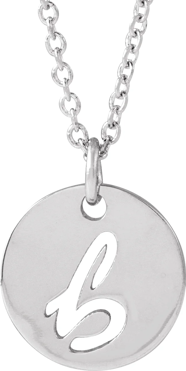 Script Initial Necklace
