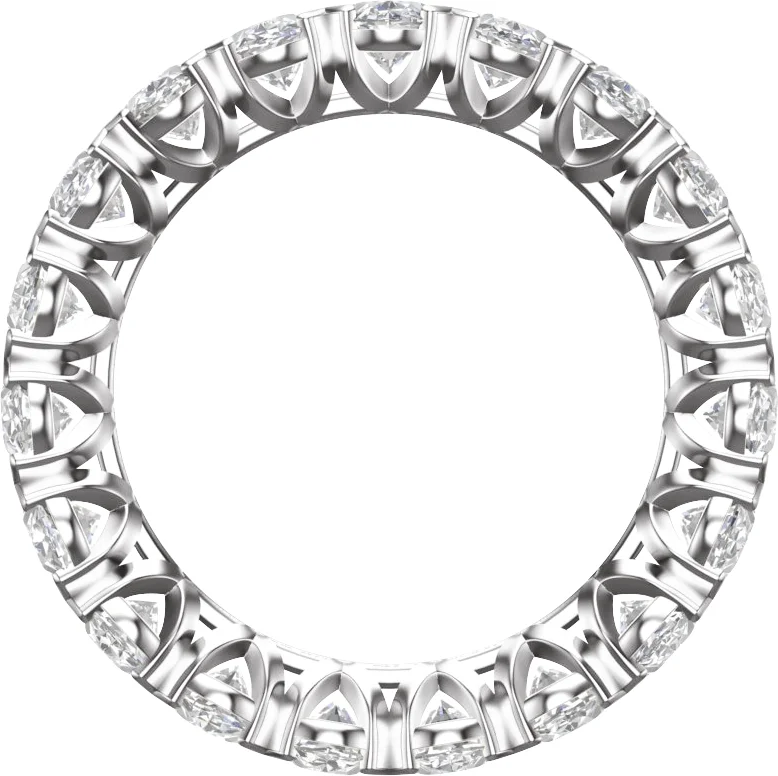 Low Profile V-Prong Eternity Band