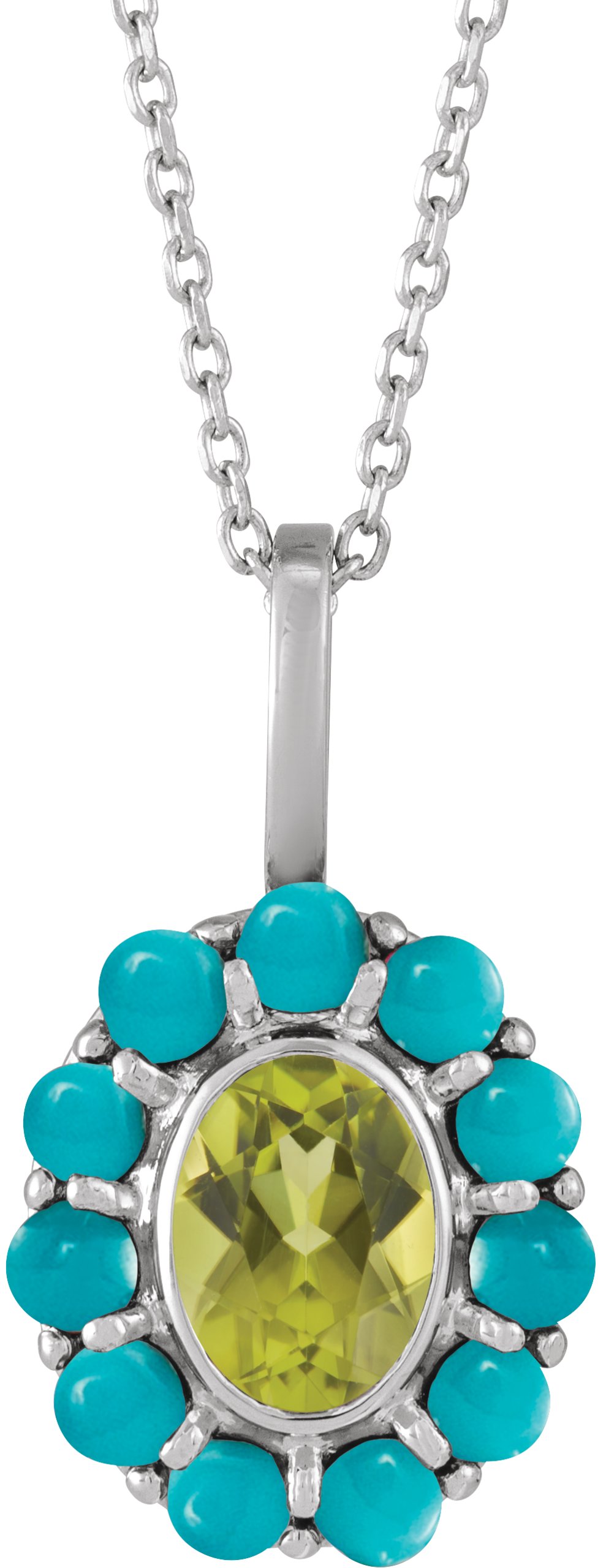 Cabochon Halo-Style Necklace or Pendant