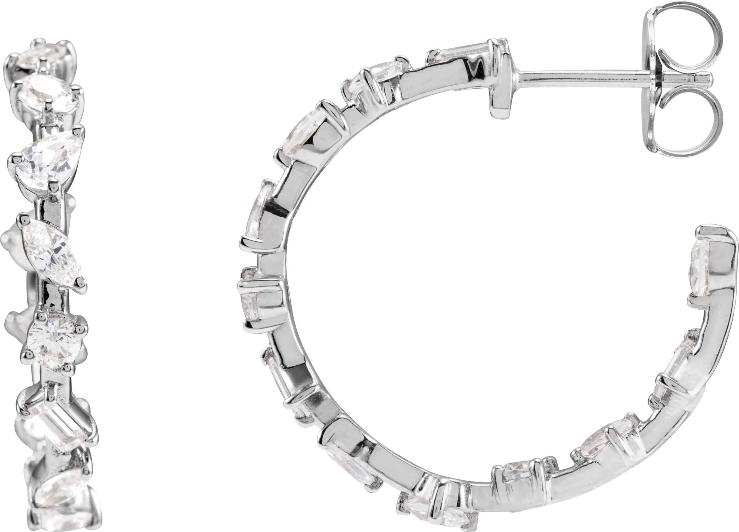 Lab-Grown Diamond Hoop Earrings