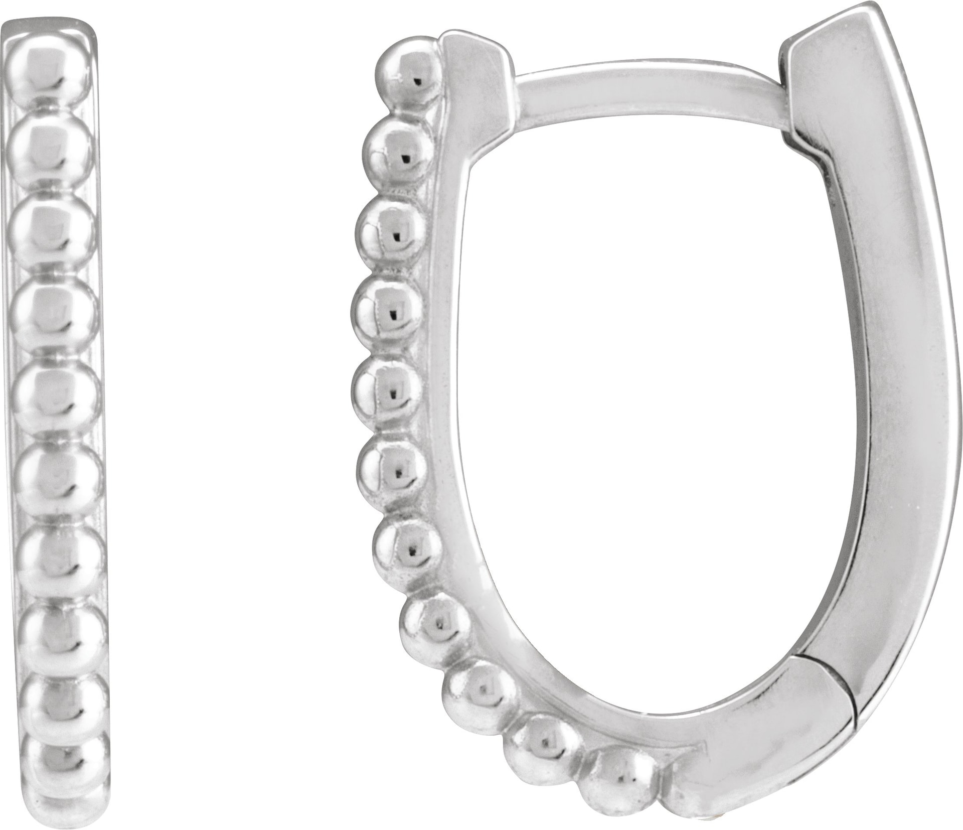 Beaded U-Hoop Earrings