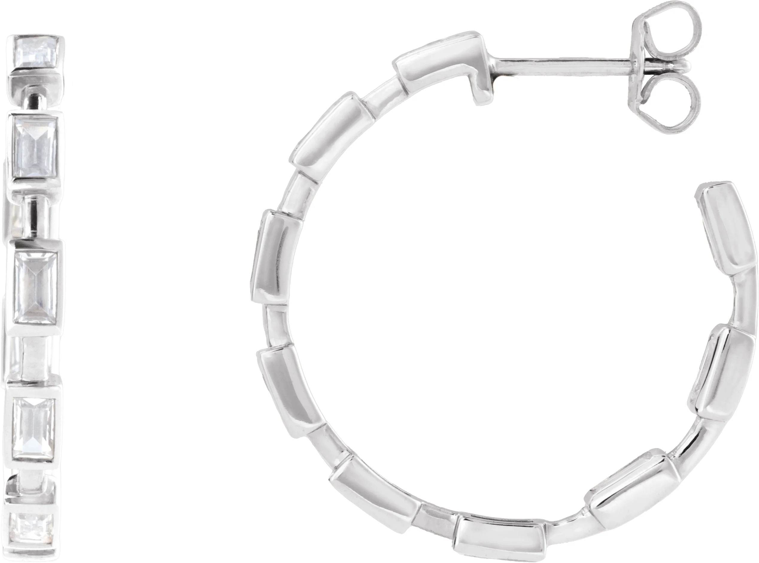 Lab-Grown Diamond Hoop Earrings