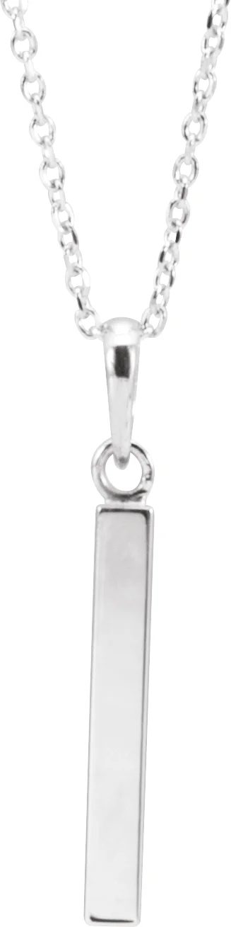 Engravable Bar Necklace