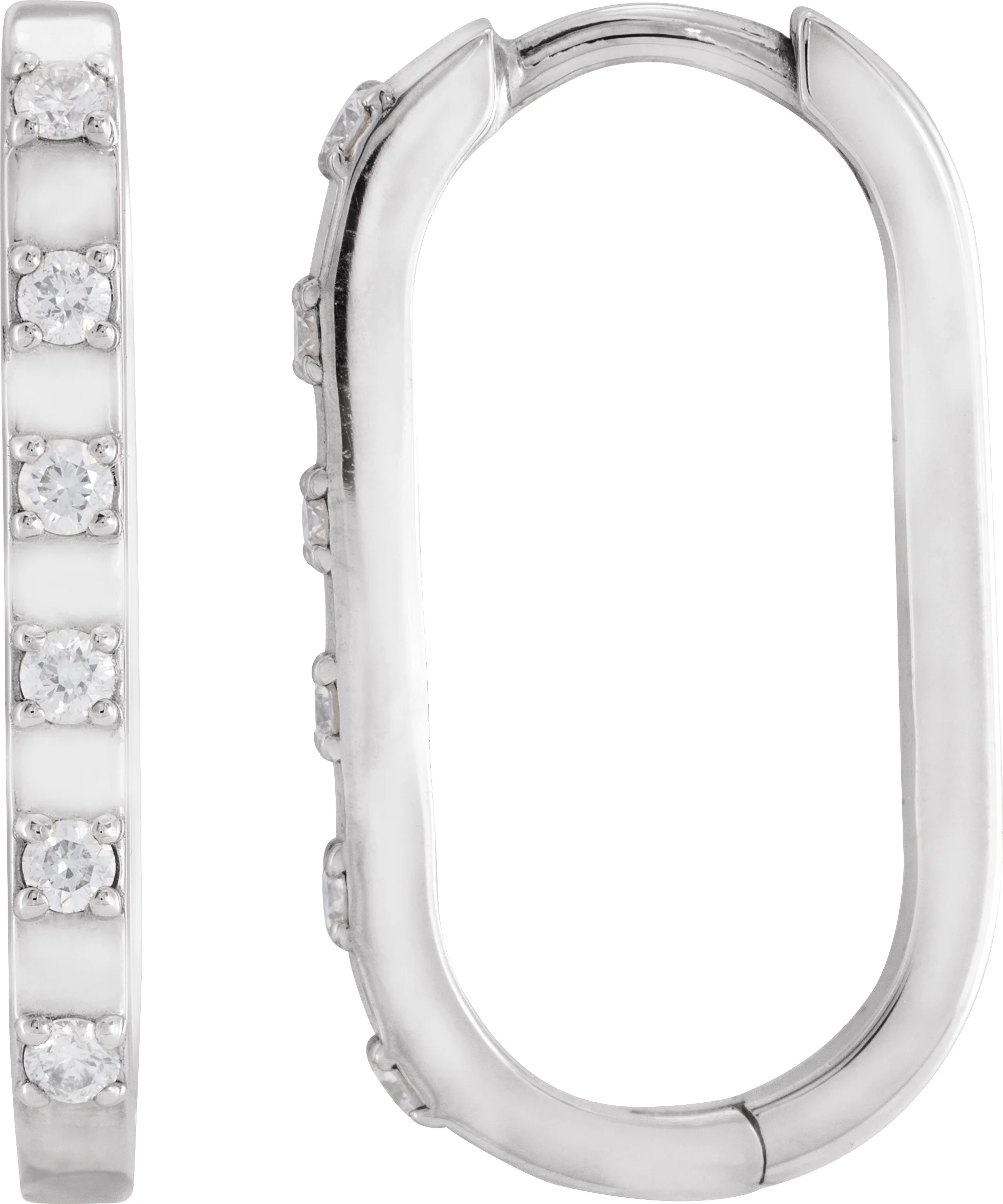 Elongated Hoop Earrings