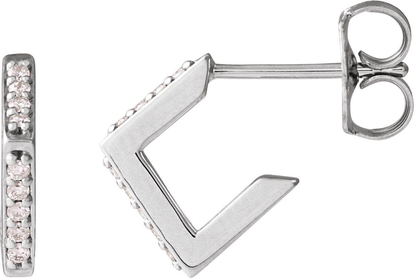 Accented Geometric Hoop Earrings