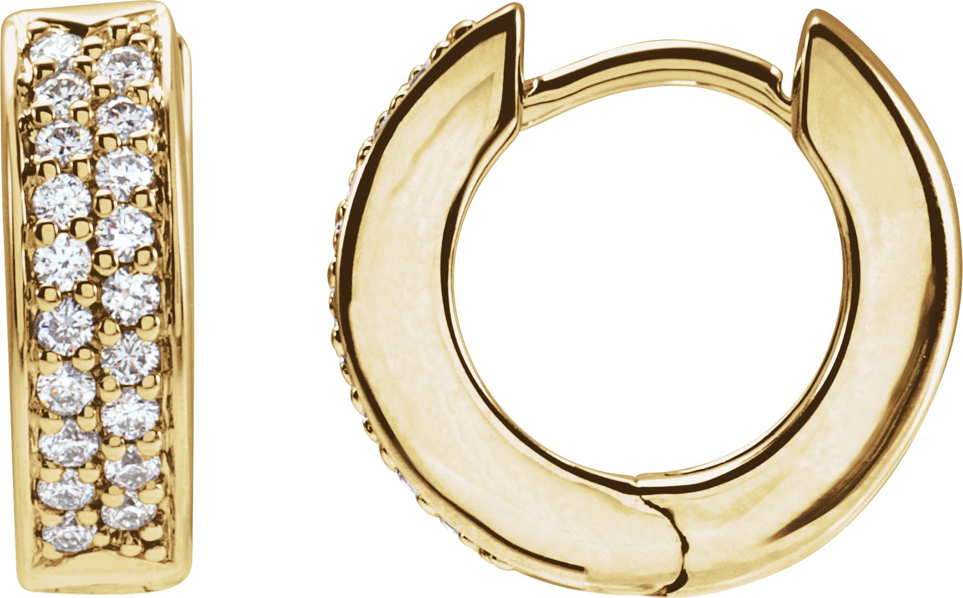 Accented Hinged Hoop Earrings