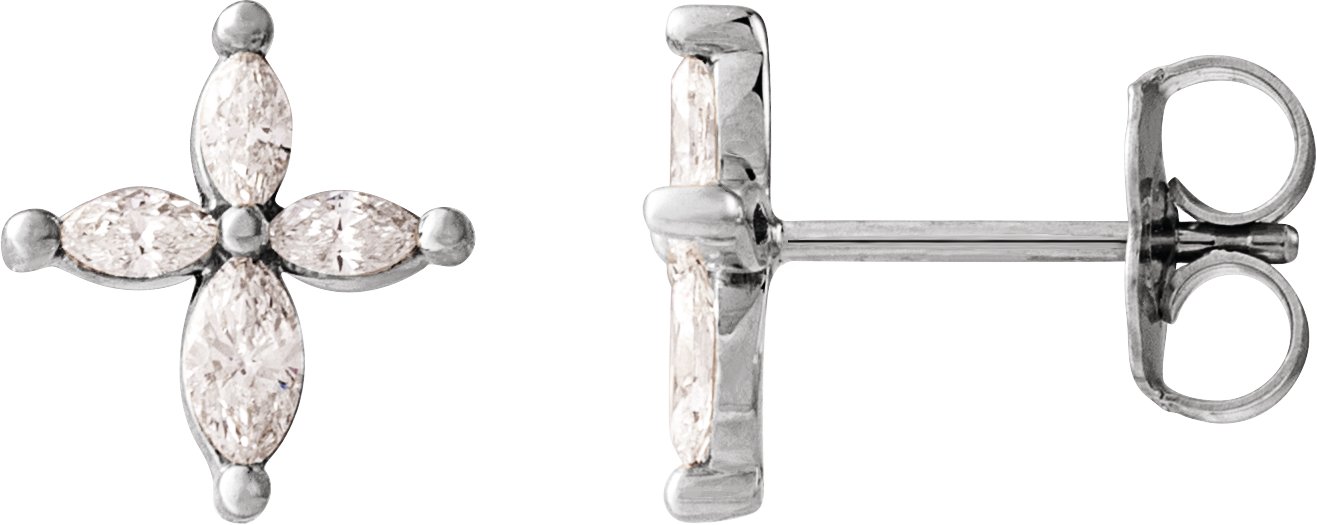 Accented Cross Earrings