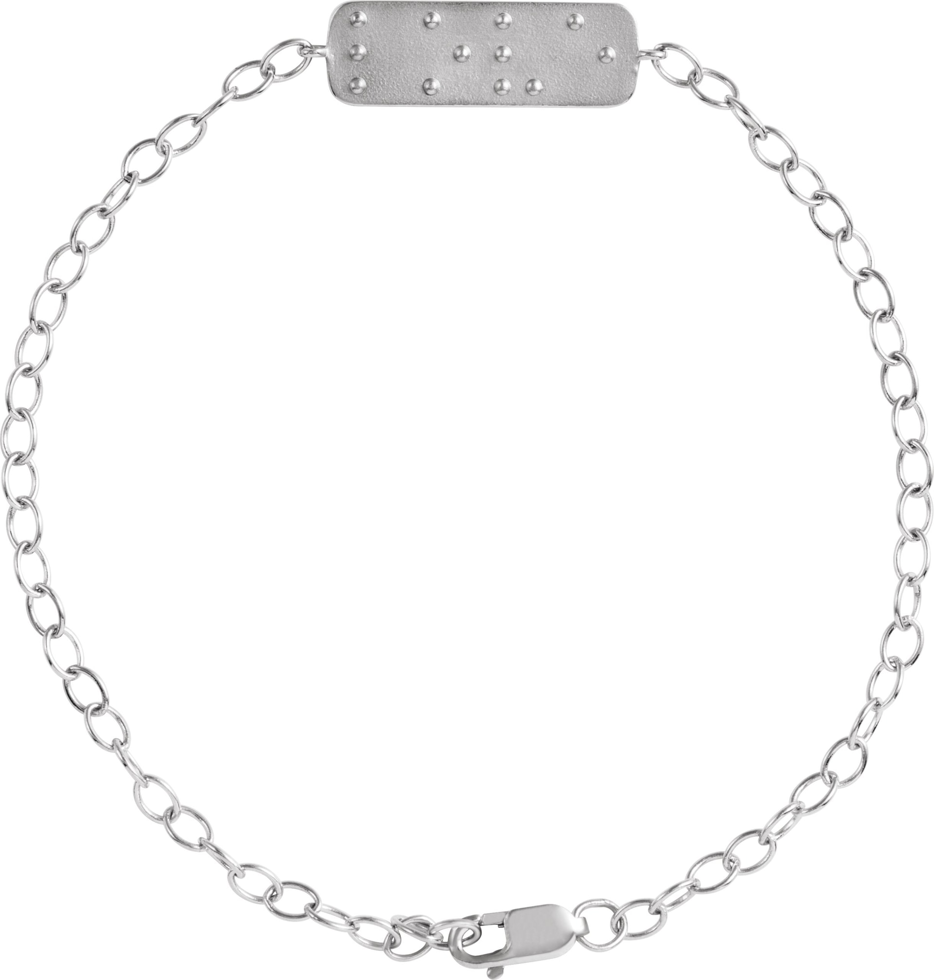 Reversible Love Braille Bracelet