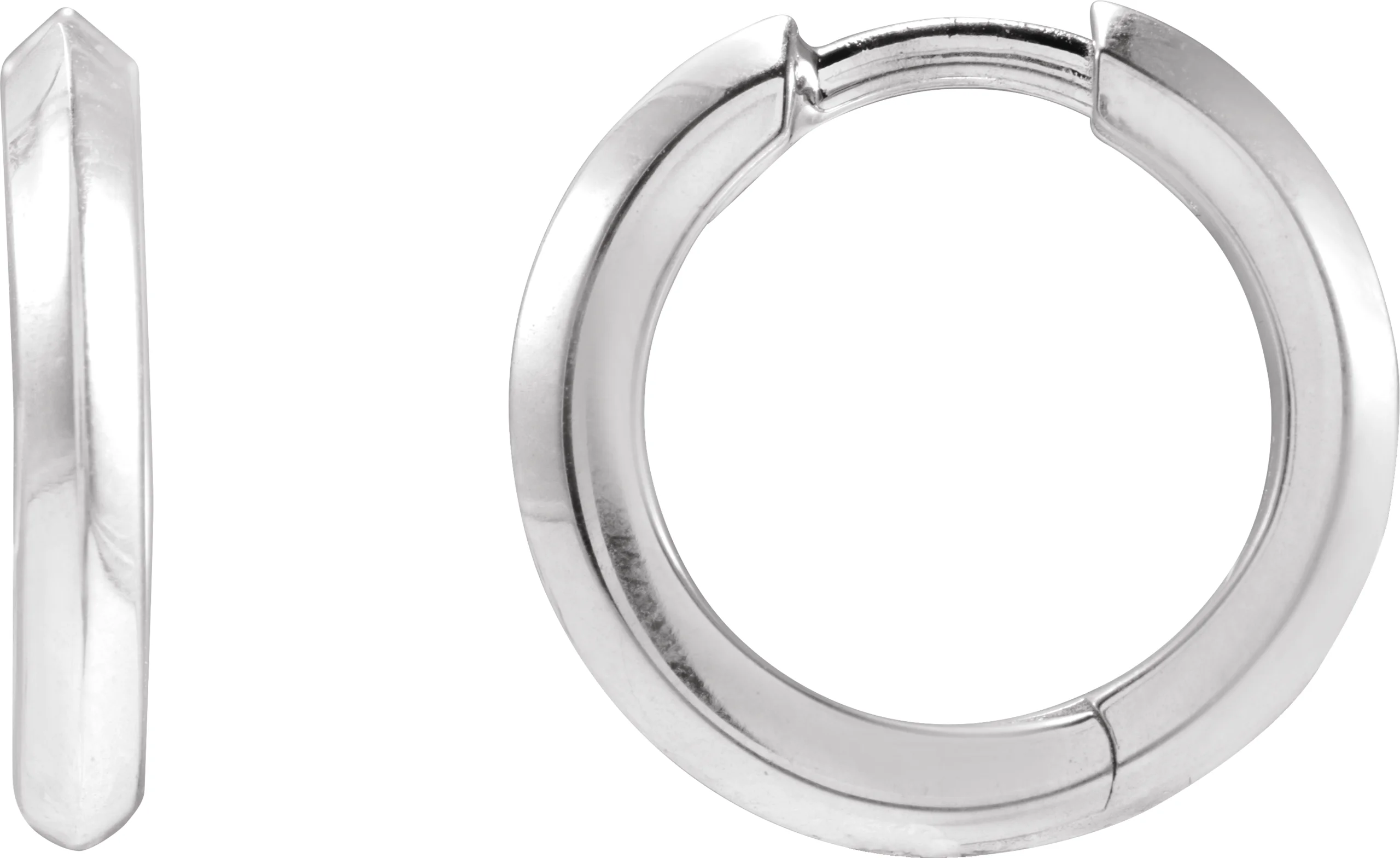 Knife-Edge Hoop Earrings