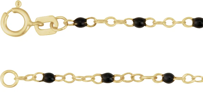 2 mm Enamel Bead Adjustable Chain