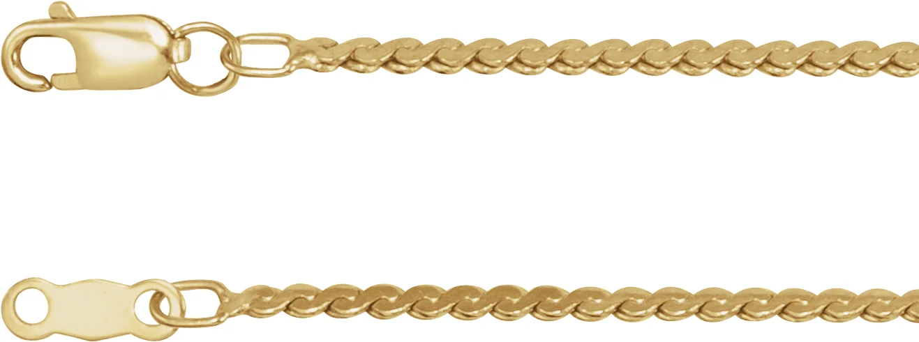 1.7 mm Serpentine Chain